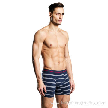 Extended cotton football sport striped men's boxer shorts